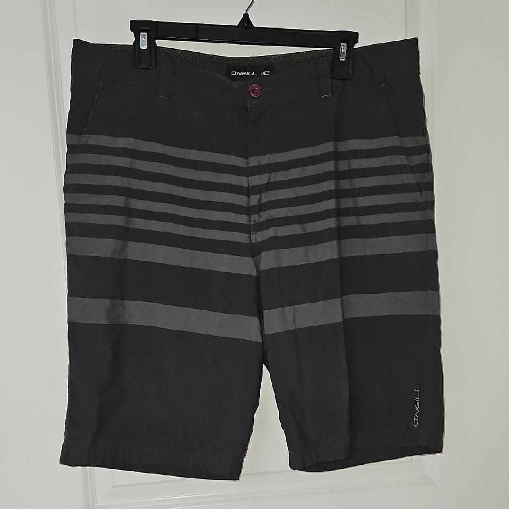 O'Neill Men's Charcoal and Dark Gray Hybrid Shorts Size 38